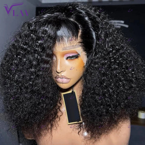 100% Human Hair Wigs For Women Brazilian 450 High Density Kinky Curly Glueless Wigs 13x6 HD Lace Frontal Wig 360 PrePlucked Lace
