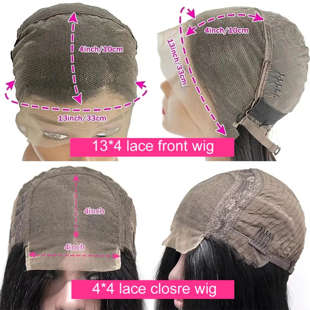Deep Curly Bob Wigs 13X4 Transparent Lace Frontal Wigs Human Hair 200% Density 100% Human Hair Deep Wave Bob Wig For Black Women